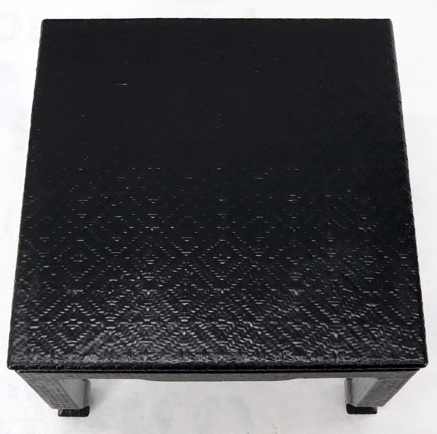 EstablishedLines Mid-Century Modern Cloth Wrapped Square Side End Table