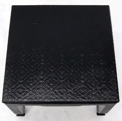 EstablishedLines Mid-Century Modern Cloth Wrapped Square Side End Table