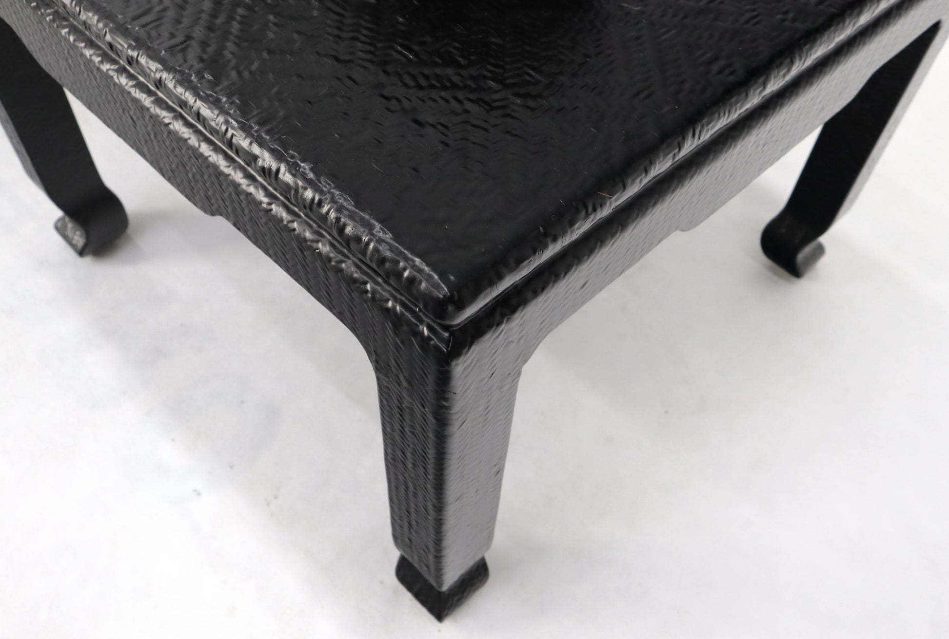 EstablishedLines Mid-Century Modern Cloth Wrapped Square Side End Table