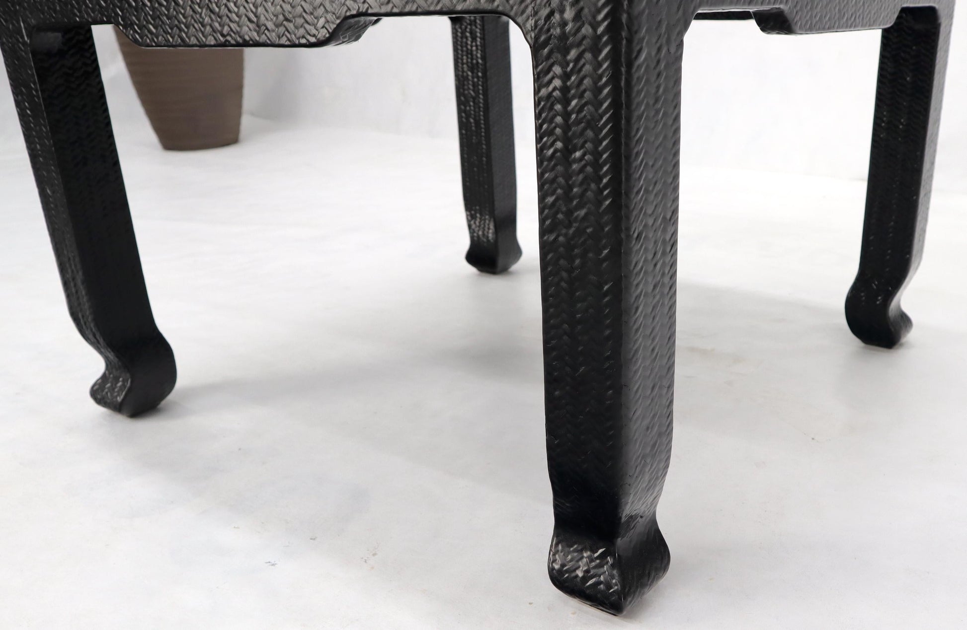 EstablishedLines Mid-Century Modern Cloth Wrapped Square Side End Table