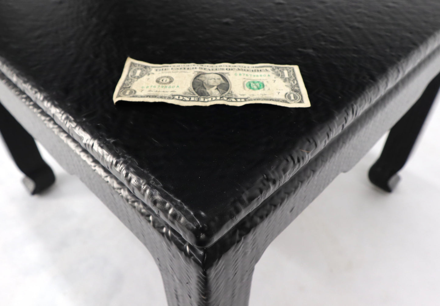 EstablishedLines Mid-Century Modern Cloth Wrapped Square Side End Table