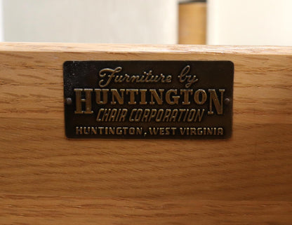EstablishedLines Pair of Restored Solid Oak Cerused White & Grey Finish 4 Drawers Bachelor Chests