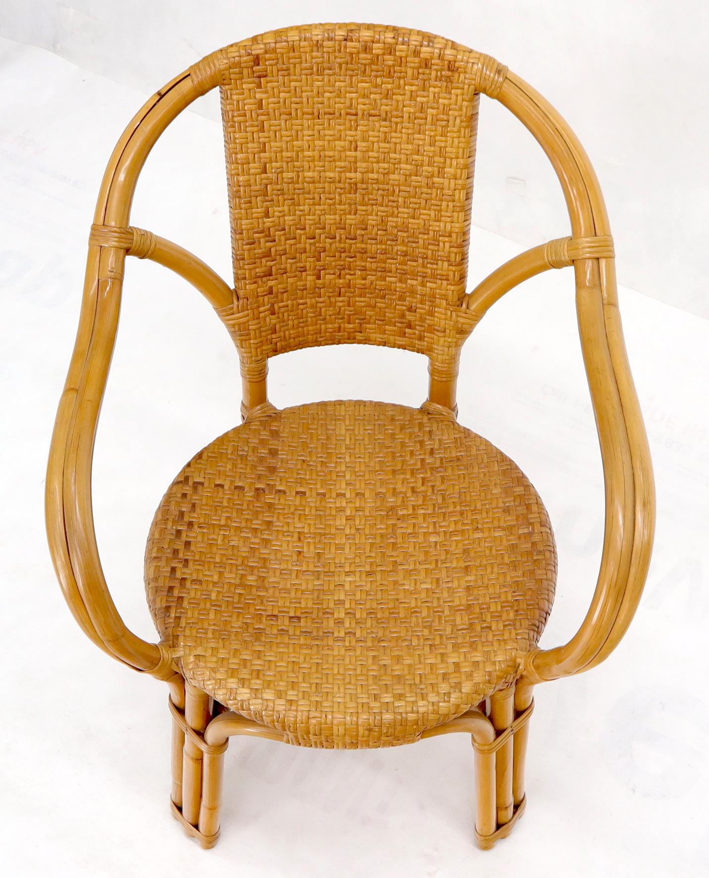 EstablishedLines Bendt bamboo rattan desk arm chair