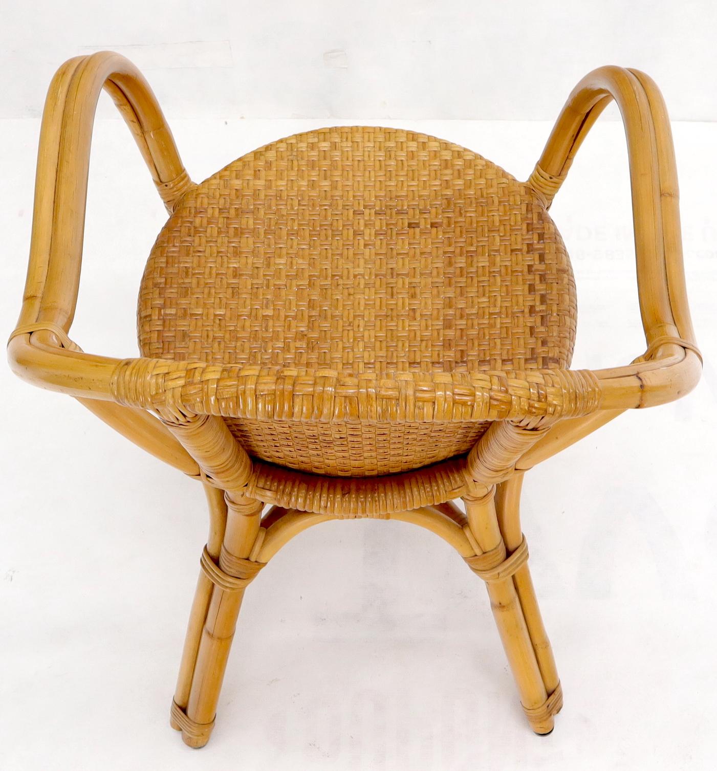 EstablishedLines Bendt bamboo rattan desk arm chair