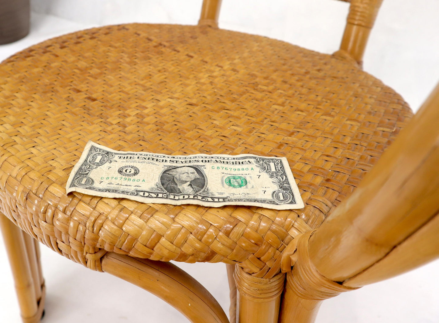 EstablishedLines Bendt bamboo rattan desk arm chair