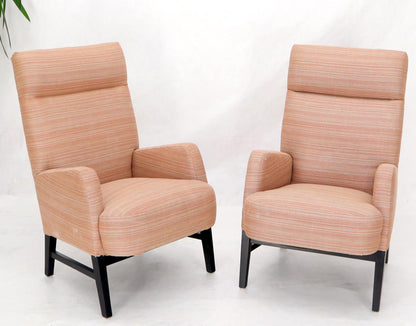 EstablishedLines Pair of mid-century modern tall backs lounge chairs