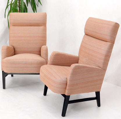 EstablishedLines Pair of mid-century modern tall backs lounge chairs