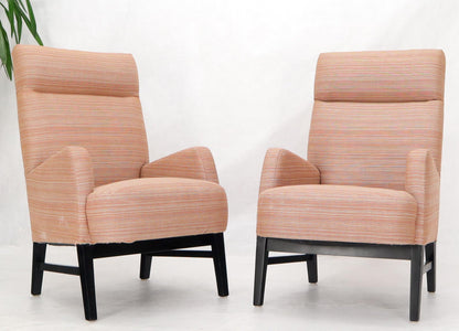 EstablishedLines Pair of mid-century modern tall backs lounge chairs