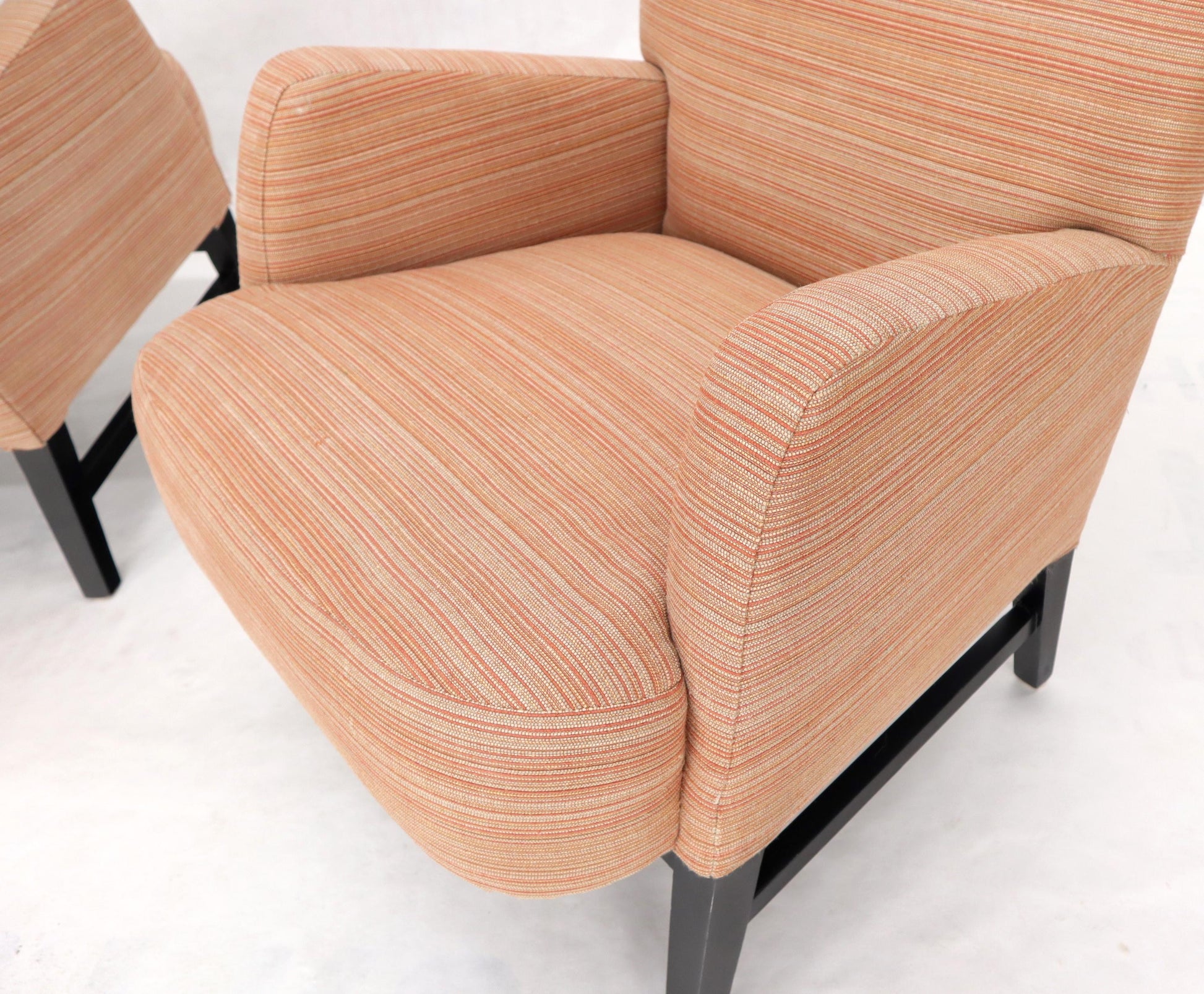 EstablishedLines Pair of mid-century modern tall backs lounge chairs