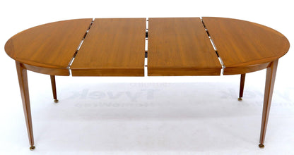 EstablishedLines Round Walnut Tapered Legs Dining Room Table with Two Extensions Boards