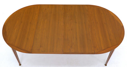 EstablishedLines Round Walnut Tapered Legs Dining Room Table with Two Extensions Boards