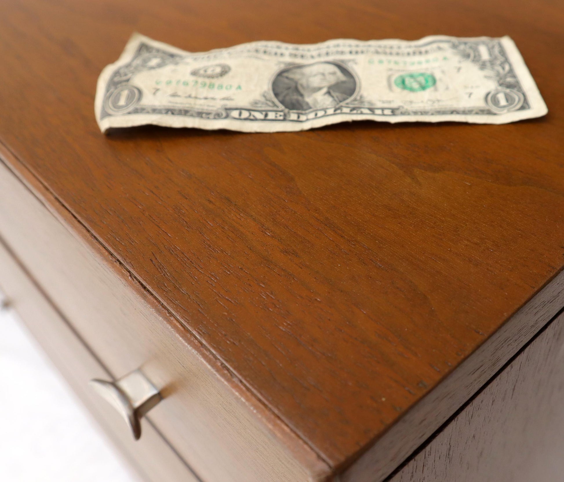 EstablishedLines Pair of Restored Long Walnut Dressers Credenzas
