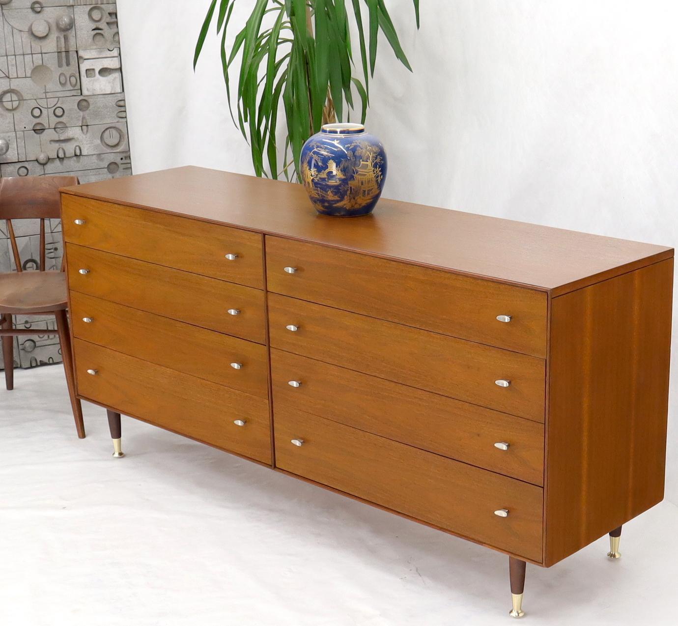 EstablishedLines Pair of Restored Long Walnut Dressers Credenzas