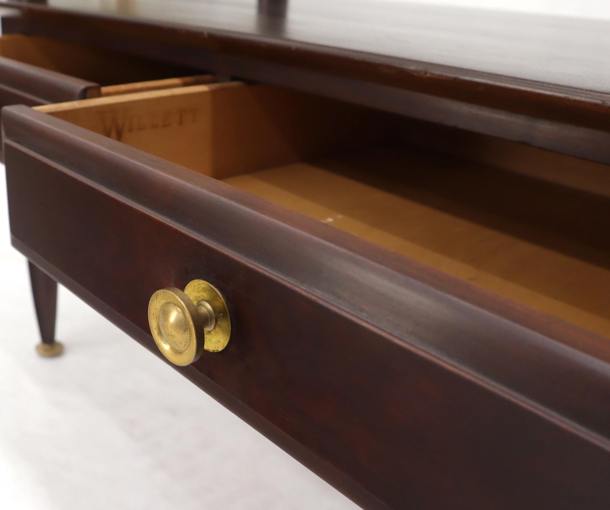 EstablishedLines Solid Cherry Two Tier Three Drawers Console Sofa Table Storage Shelf  Drawers