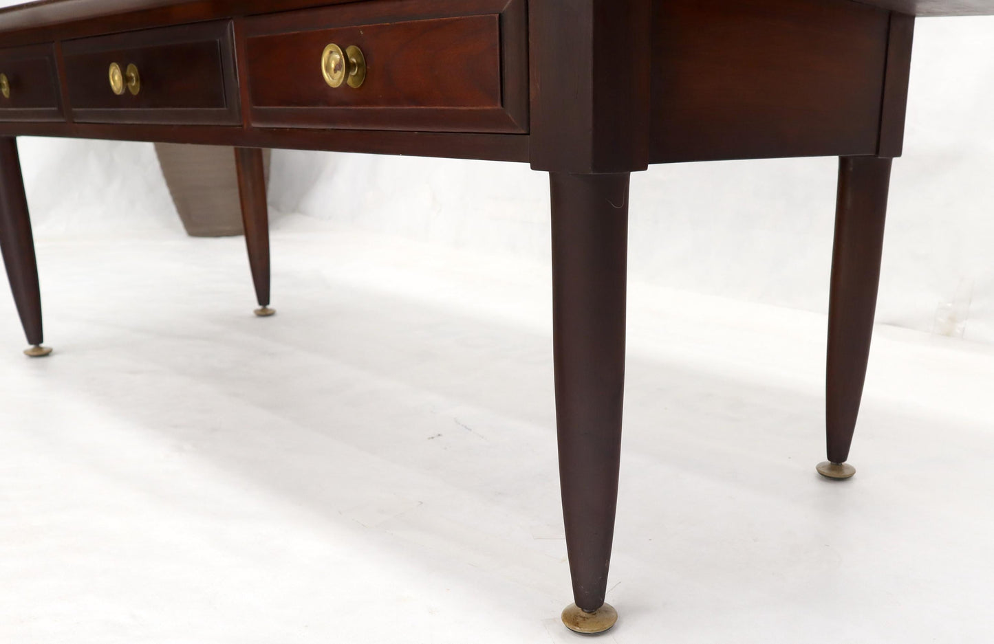 EstablishedLines Solid Cherry Two Tier Three Drawers Console Sofa Table Storage Shelf  Drawers