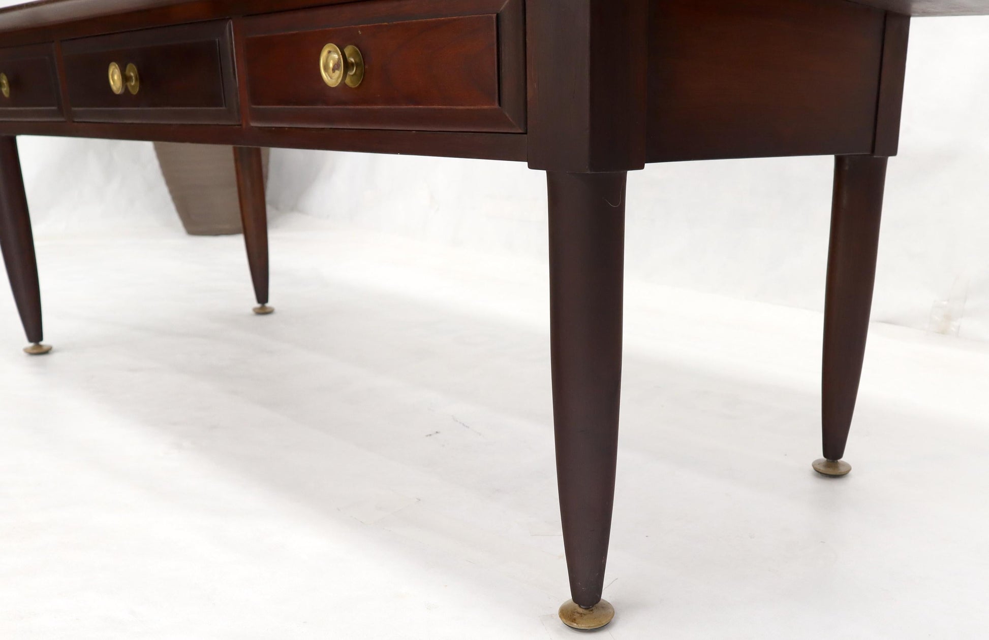 EstablishedLines Solid Cherry Two Tier Three Drawers Console Sofa Table Storage Shelf  Drawers