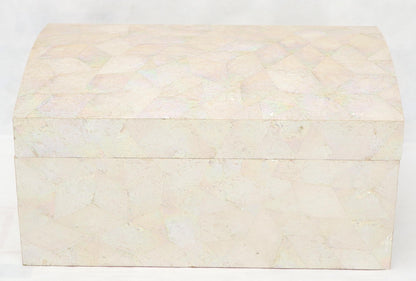 EstablishedLines Large Dome Shape Mother of Pearl Decorated Jewelry Box or Small Truck
