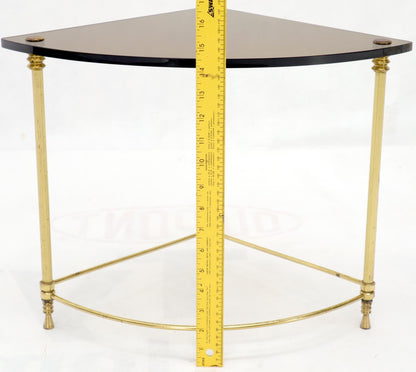 EstablishedLines Circular Round Smoked Glass Brass Legs Nesting Coffee Table