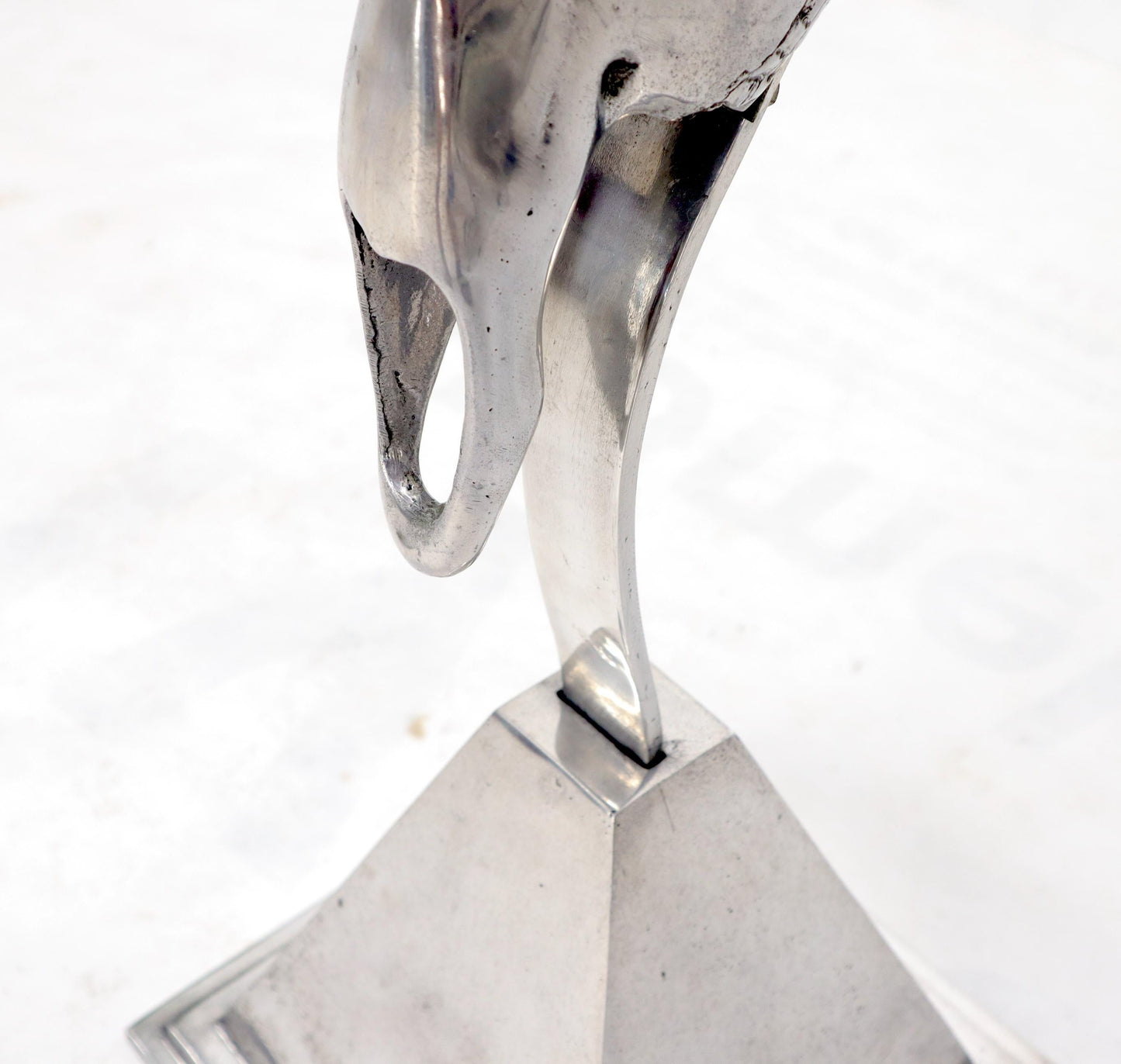 EstablishedLines Vintage Arthur Court Tall Sculpture of a Gazelle in Polished Aluminum