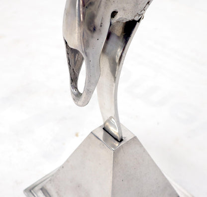 EstablishedLines Vintage Arthur Court Tall Sculpture of a Gazelle in Polished Aluminum