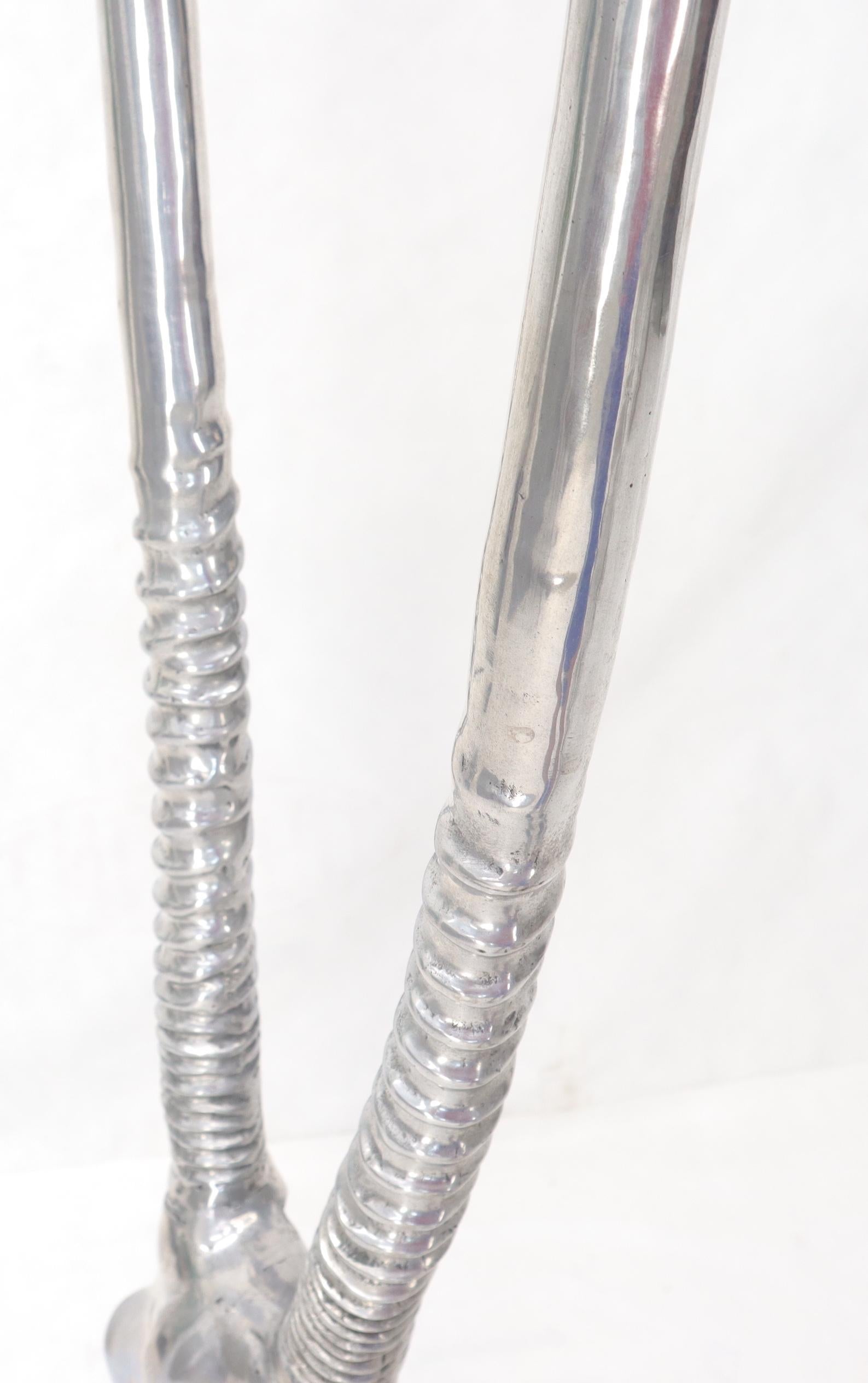 EstablishedLines Vintage Arthur Court Tall Sculpture of a Gazelle in Polished Aluminum