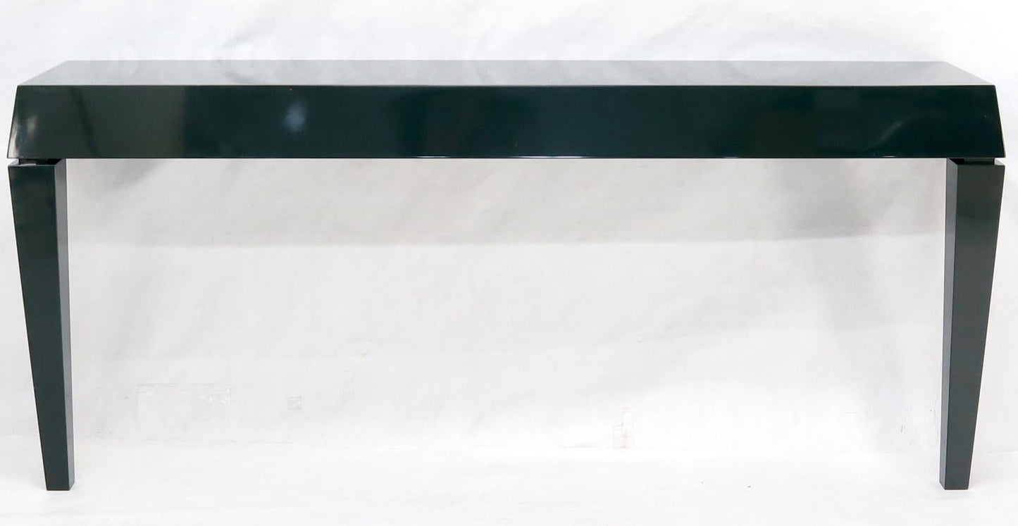 EstablishedLines Extra Long Dark Green Lacquer Console Wall Table