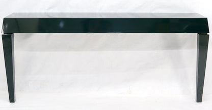 EstablishedLines Extra Long Dark Green Lacquer Console Wall Table