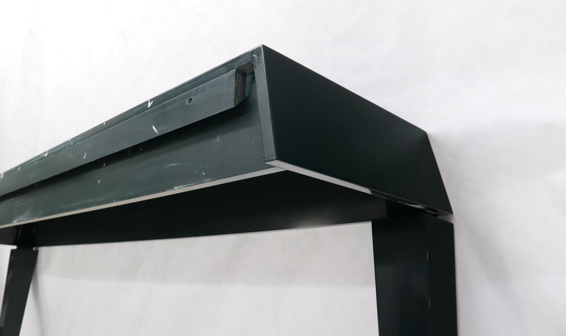 EstablishedLines Extra Long Dark Green Lacquer Console Wall Table