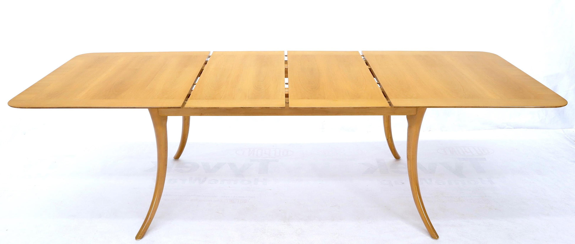EstablishedLines Gibbings for Widdicomb Klismos Style Dining Table with Two Extension Boards