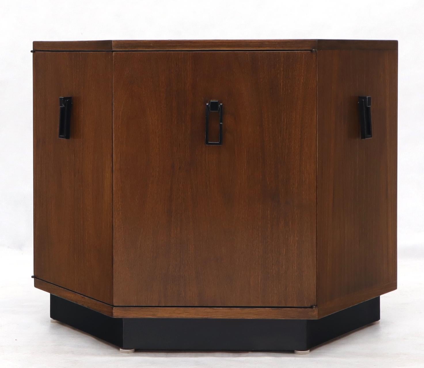 EstablishedLines Hexagon Shape Drop Pulls Cabinet End Table