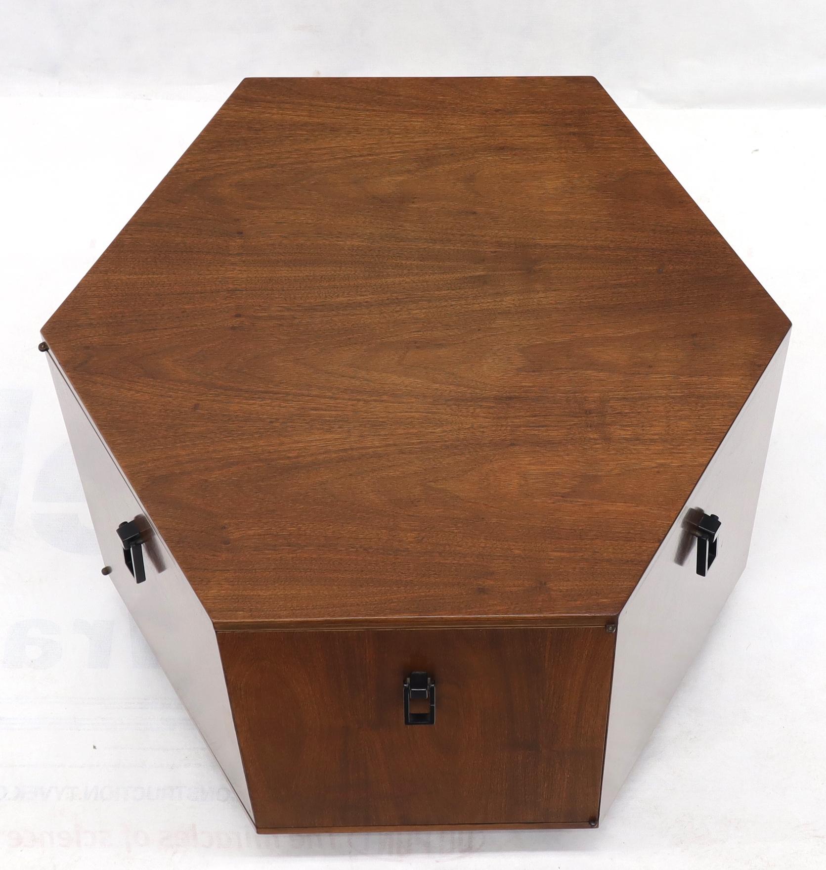 EstablishedLines Hexagon Shape Drop Pulls Cabinet End Table
