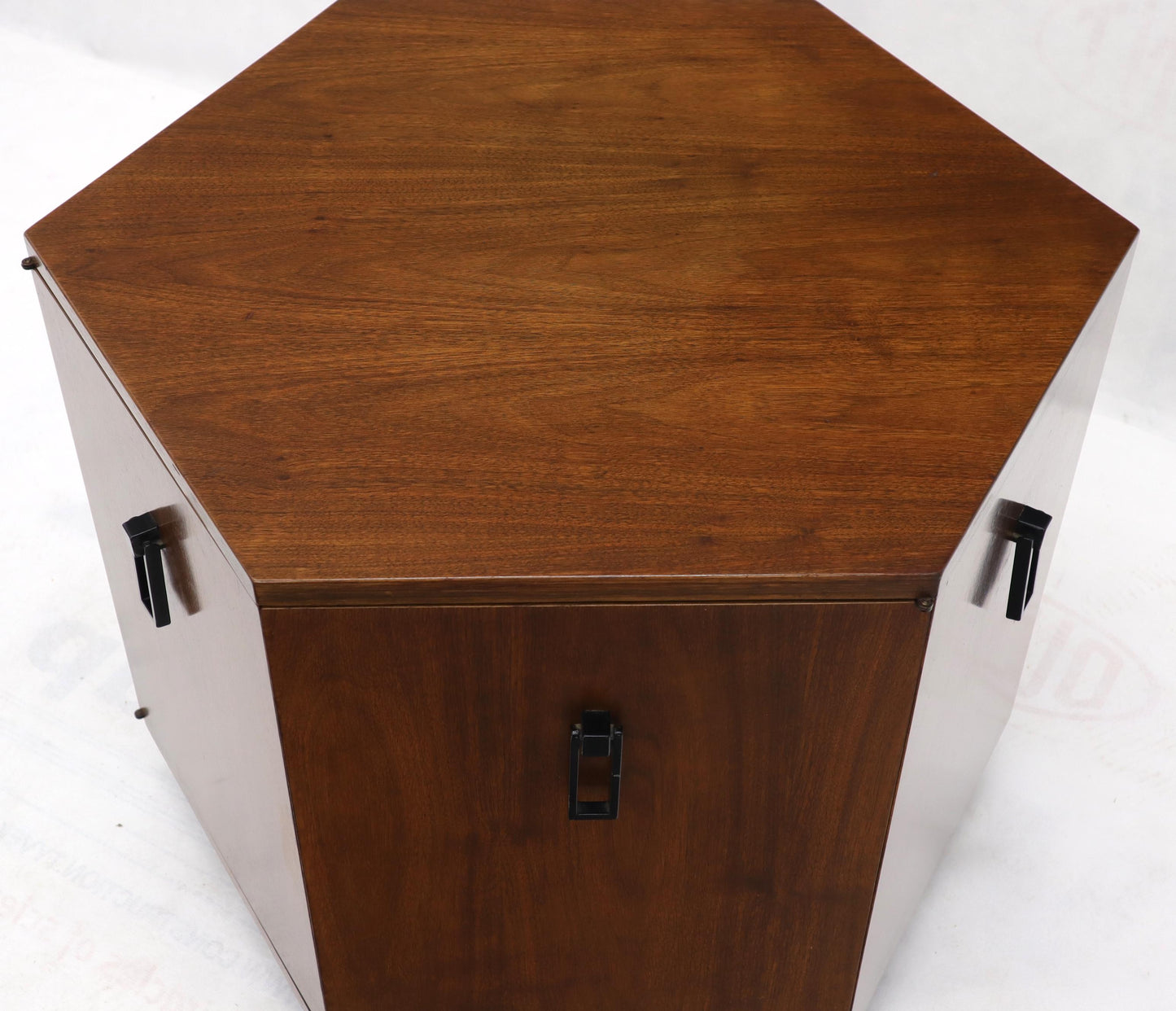 EstablishedLines Hexagon Shape Drop Pulls Cabinet End Table