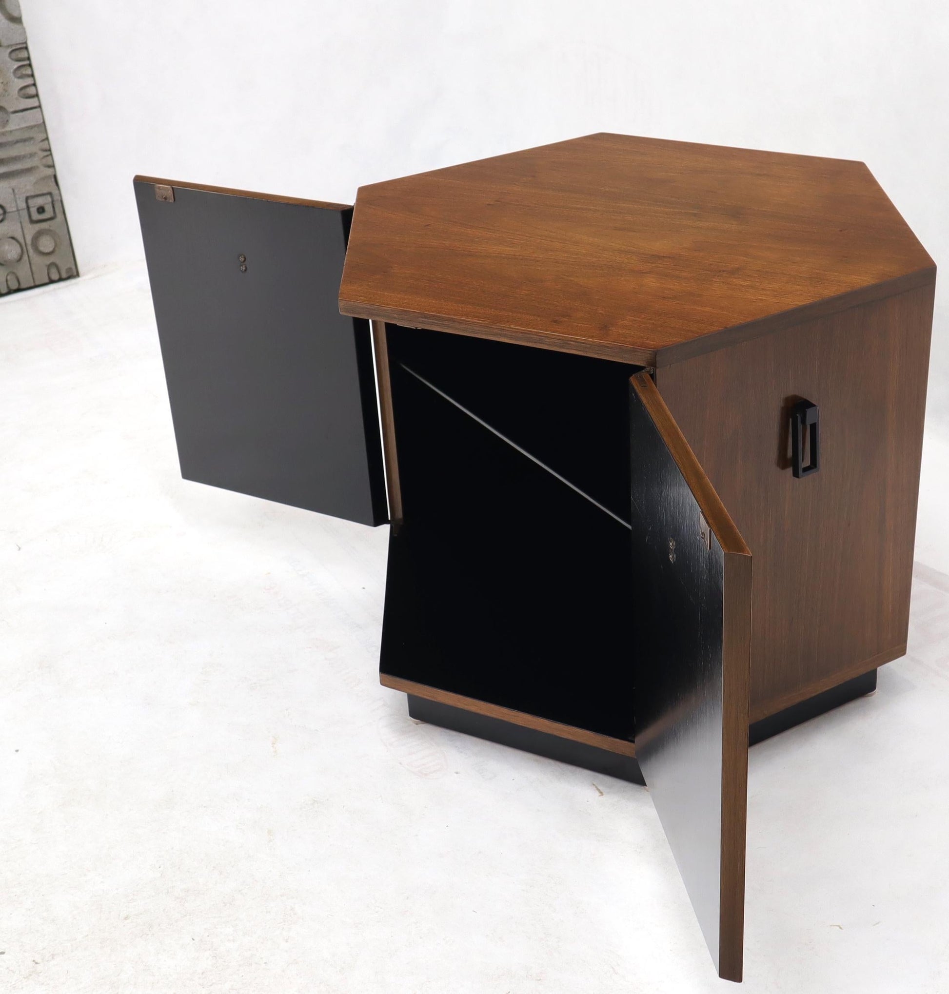 EstablishedLines Hexagon Shape Drop Pulls Cabinet End Table