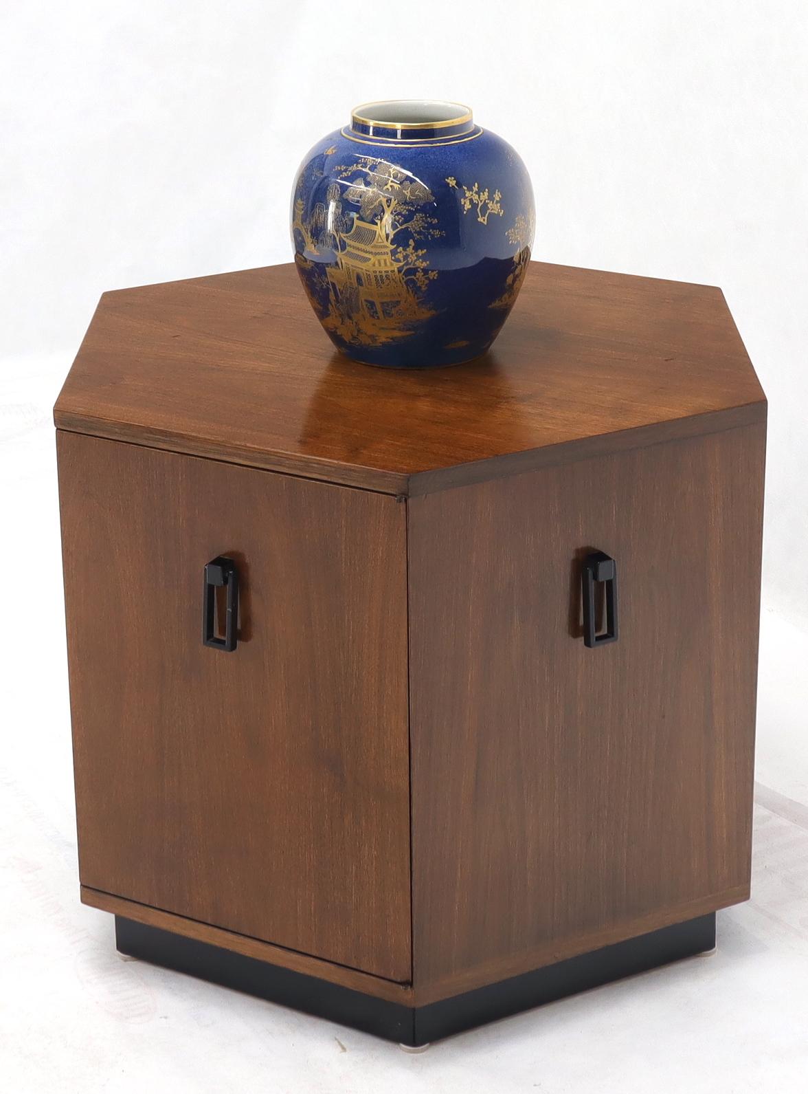 EstablishedLines Hexagon Shape Drop Pulls Cabinet End Table