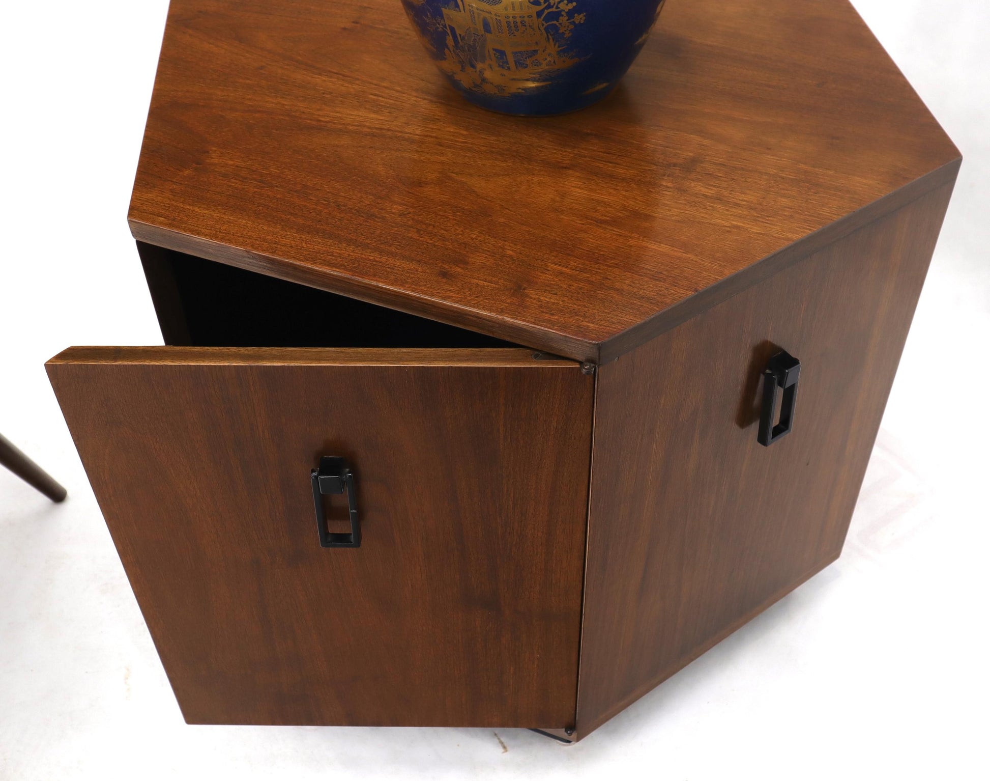 EstablishedLines Hexagon Shape Drop Pulls Cabinet End Table