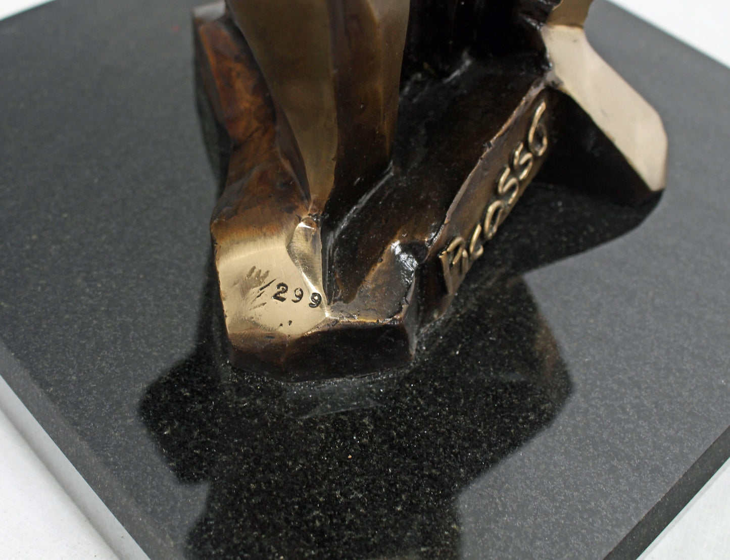 Bronze Abstract Guitarist Sculpture after Picasso Numbered