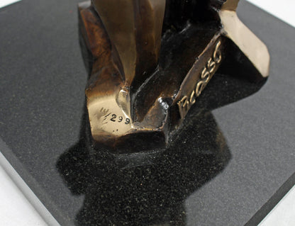 Bronze Abstract Guitarist Sculpture after Picasso Numbered