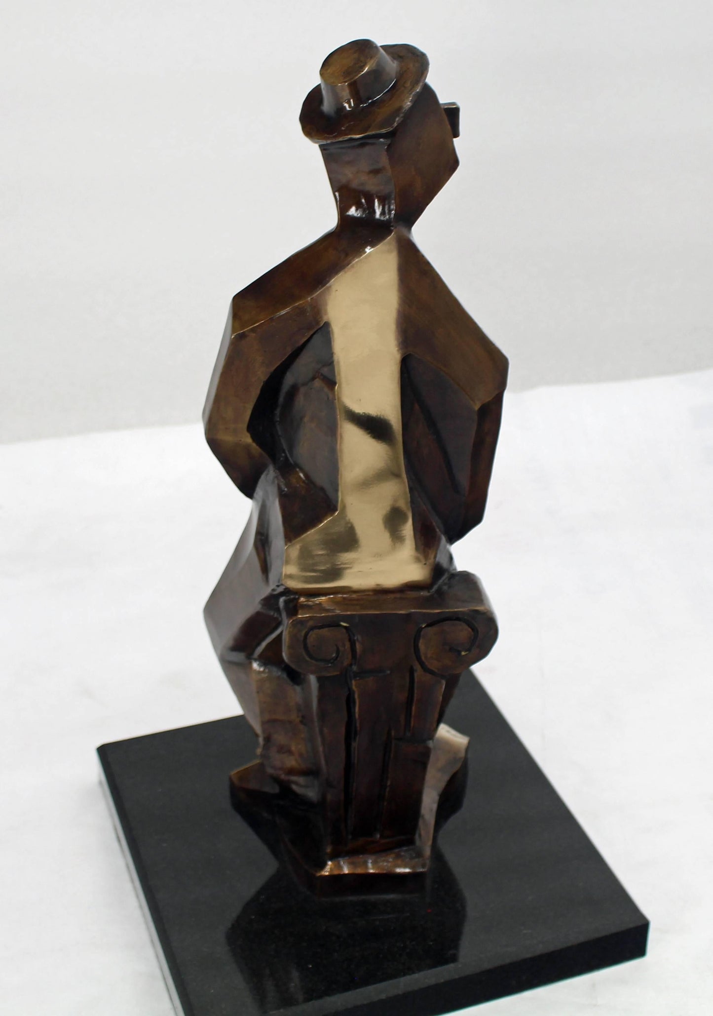 Bronze Abstract Guitarist Sculpture after Picasso Numbered