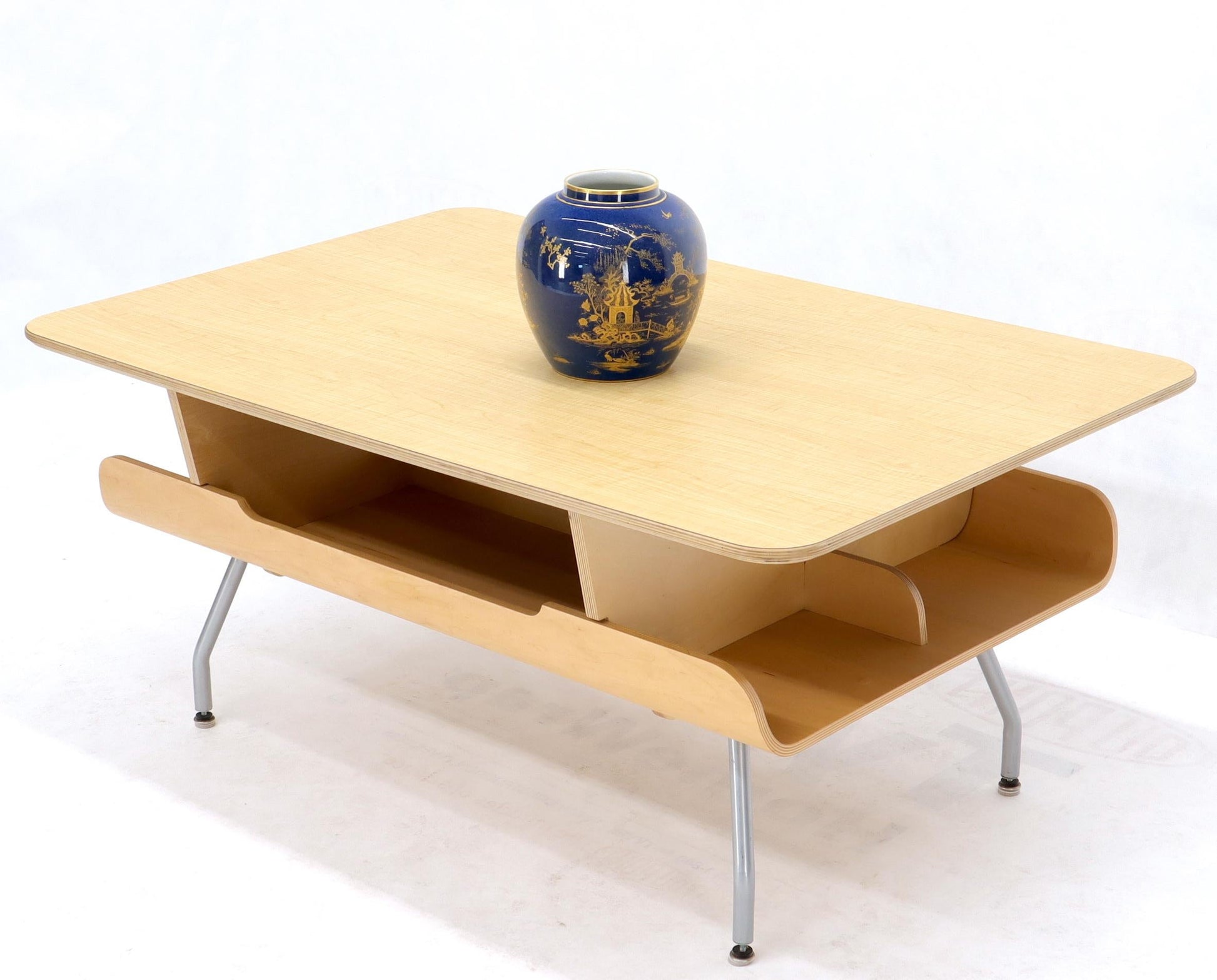 EstablishedLines Herman Miller Molded Plywood Magazine Rack Coffee Table