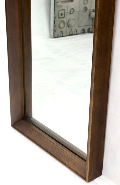 EstablishedLines Pair of Mid-Century Modern Rectangular Walnut Wall Mirrors