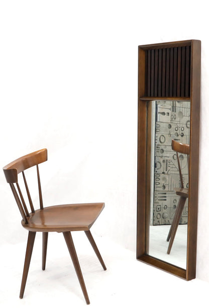 EstablishedLines Pair of Mid-Century Modern Rectangular Walnut Wall Mirrors
