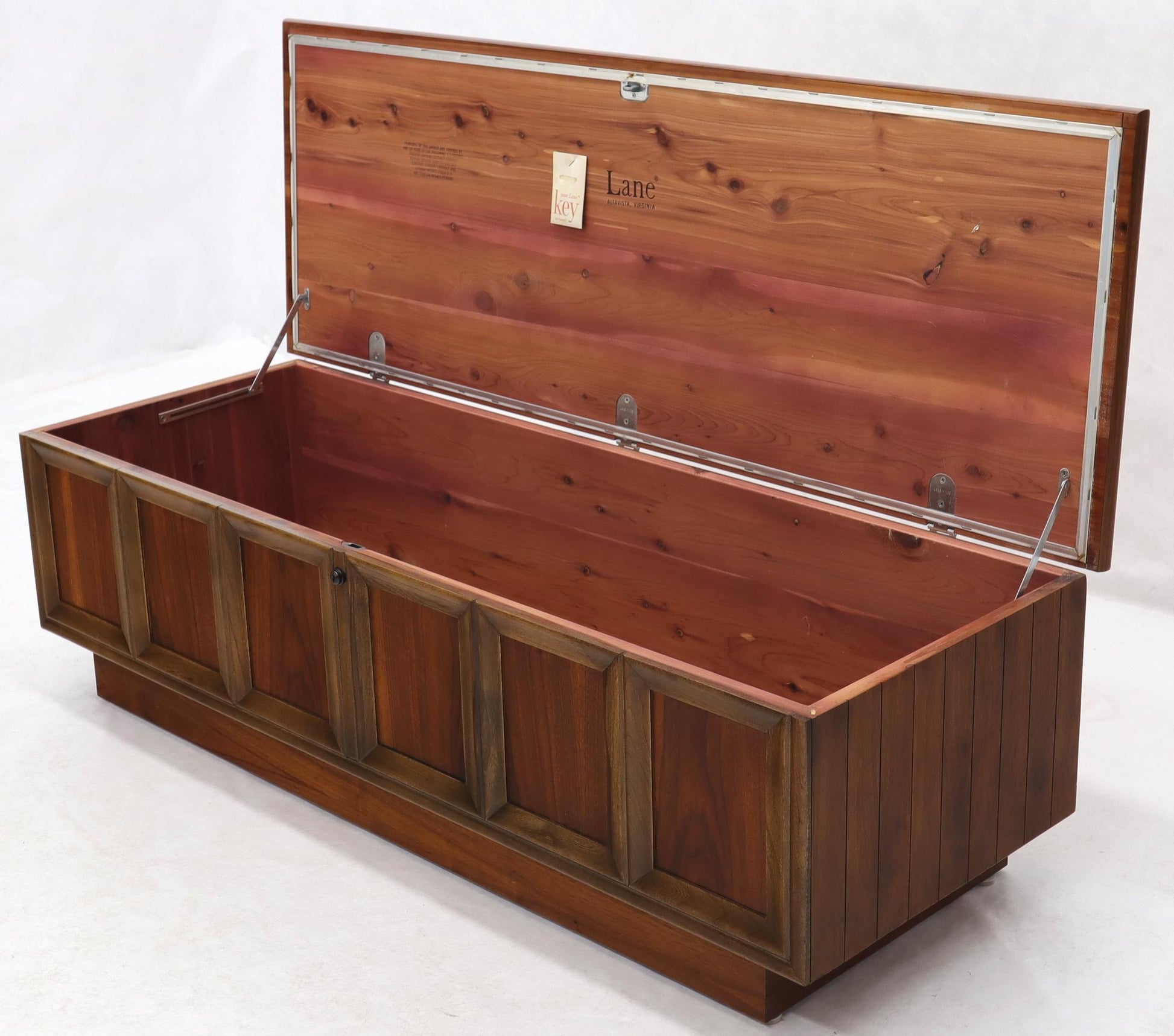 EstablishedLines Walnut Cedar Lined Mid-Century Modern Hope Chest by Lane