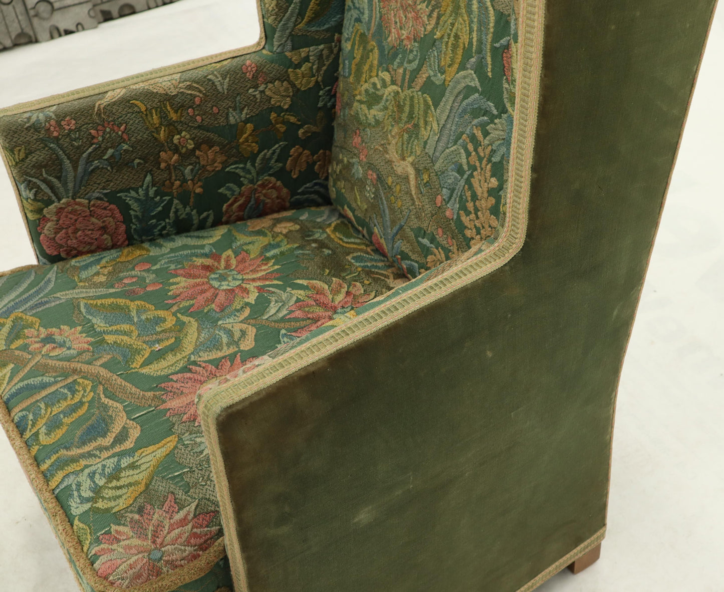 Early Danish Art Deco Aage Hansen Tall Back Armchair Beginning of Modernism
