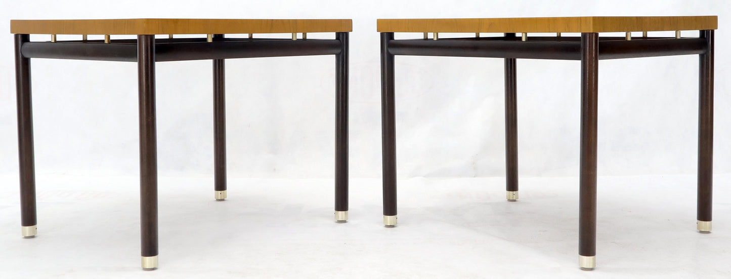 EstablishedLines Pair of John Stuart Ebonized Bases Floating Tops End Side Tables