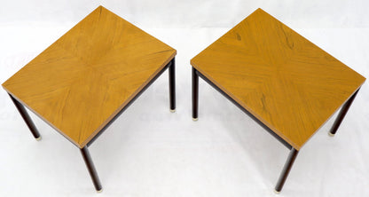 EstablishedLines Pair of John Stuart Ebonized Bases Floating Tops End Side Tables