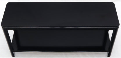 EstablishedLines Black Lacquer Rectangular Two-Tier Console Sofa Table