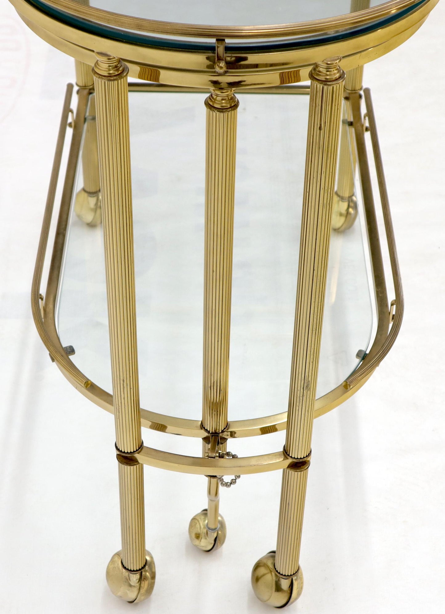 EstablishedLines Half Oval Expandable Serving Cart Tray Table