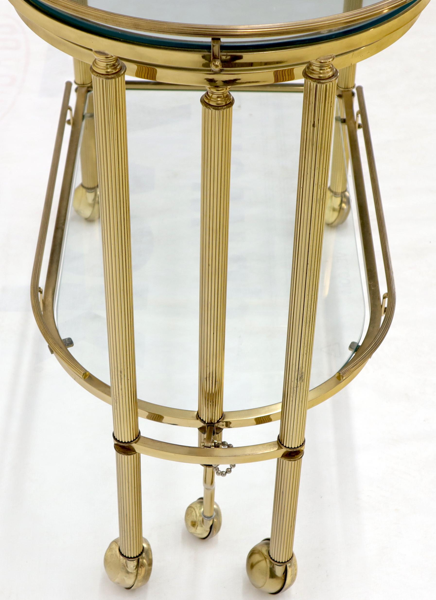 EstablishedLines Half Oval Expandable Serving Cart Tray Table
