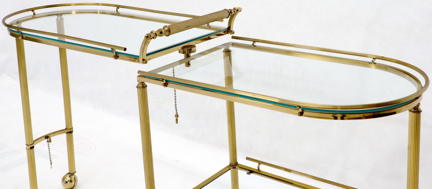 EstablishedLines Half Oval Expandable Serving Cart Tray Table