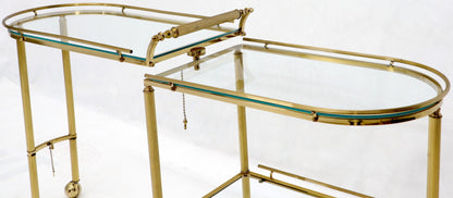 EstablishedLines Half Oval Expandable Serving Cart Tray Table